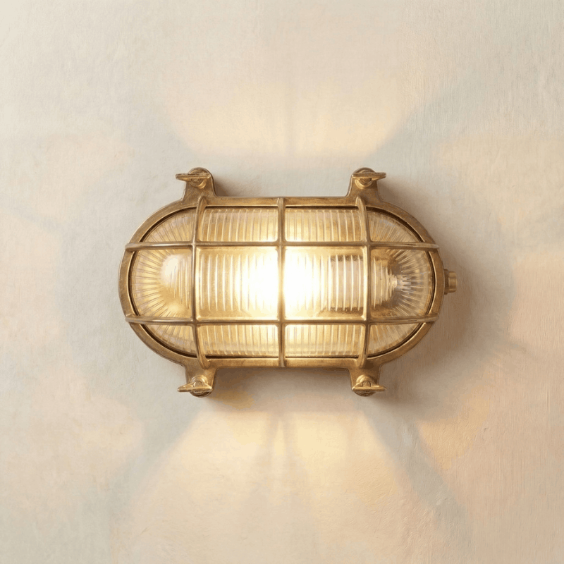 Horatio Oval Brass Bulkhead Light