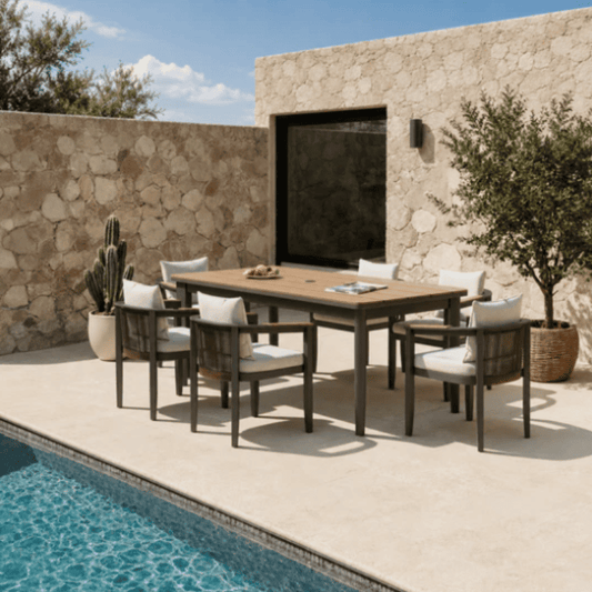 Aluxo® Hemera Outdoor Range 6-Seater Dining Set