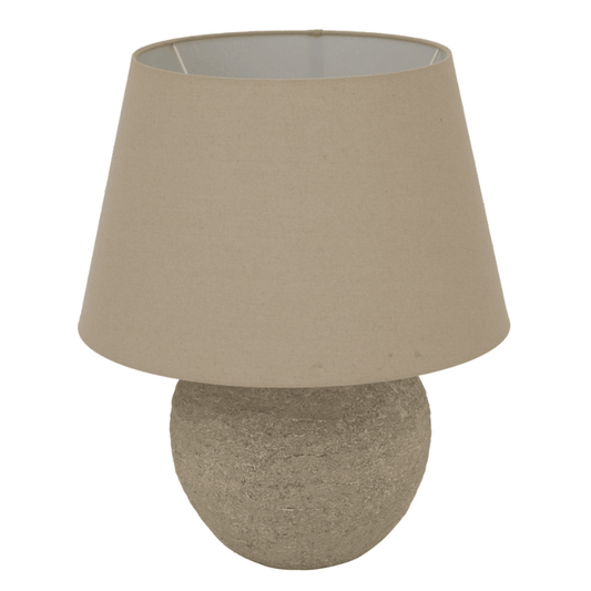 Tuscan Grey Sculptural Ceramic Table Lamp for Living Room