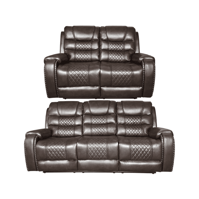 Alaska 3+2 Recliner Leather-Aire Sofa Set