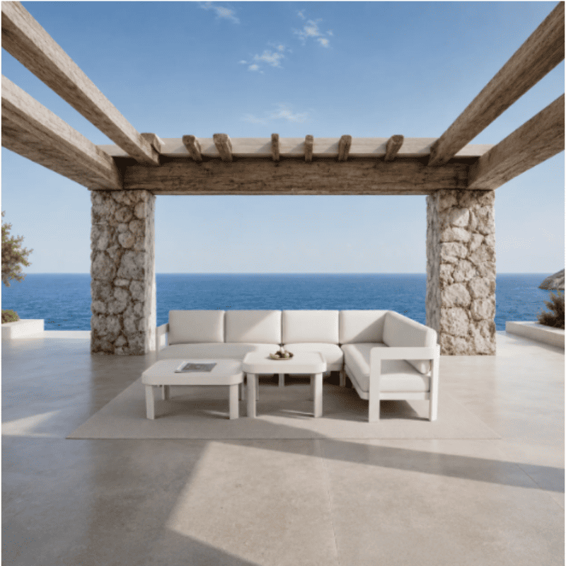 Aluxo® Sofia Outdoor Range 8-Seater Corner Lounge Set
