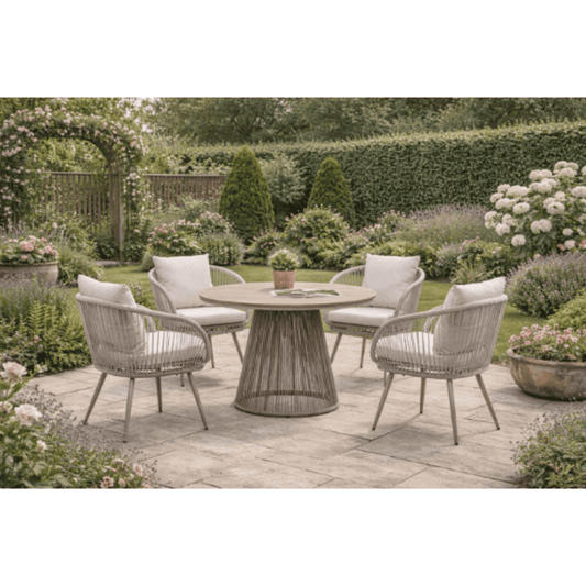 Cove Outdoor Dining Set Natural (4-Seater)