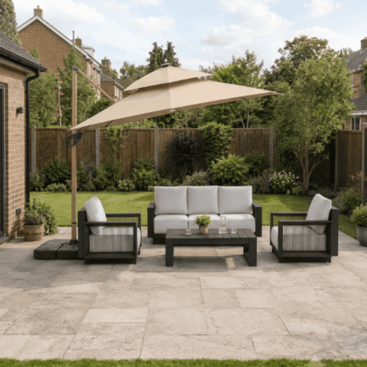 Camber 3m Cantilever Parasol with Solar-Powered LED Lights
