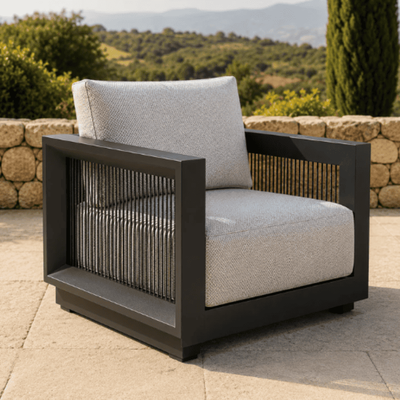 Aluxo® Ikos Outdoor Lounge Set Onyx (5-Seater)