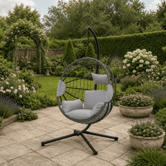 Hanging Egg Chair for Indoor and Outdoor — Light Grey