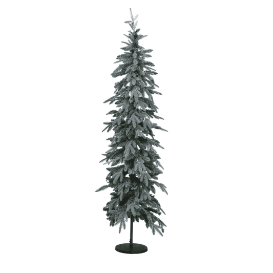 Slim Snowy Woodland Pre-Lit 200 LED Christmas Tree