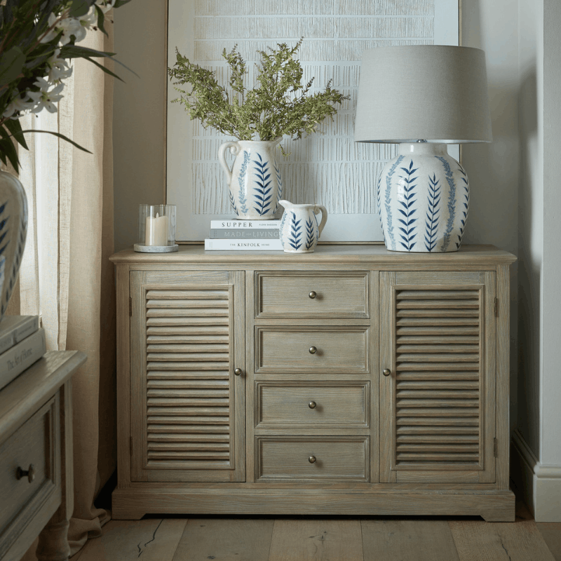 Delphine Collection 2 Door 4 Drawer Large Dresser Base