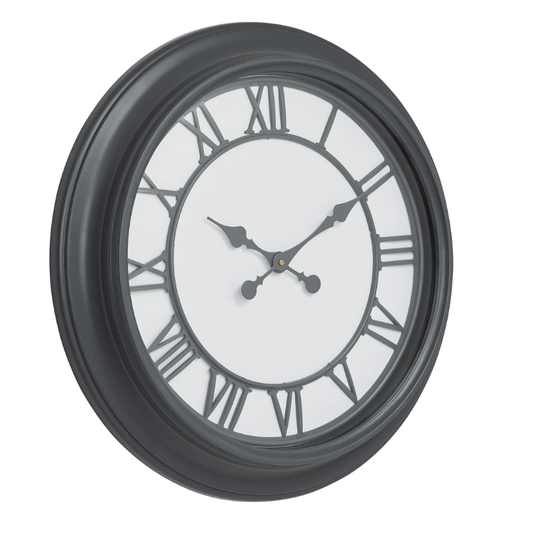 Louie Monochrome Metal and Glass Decorative Wall Clock