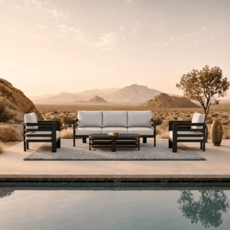 Andros Outdoor Lounge Set Onyx (5-Seater)