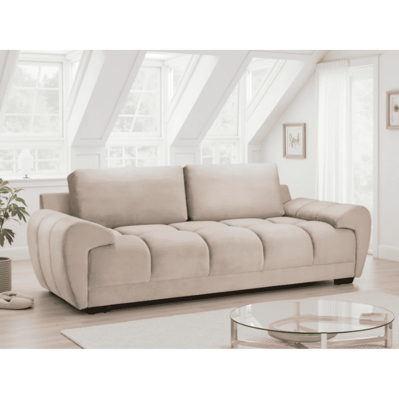 Azzuro 3-Seater Plush Velvet Sofa