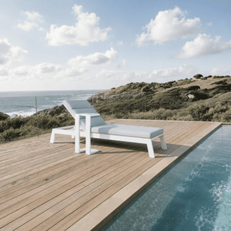 Dasia Outdoor Sun Lounger White