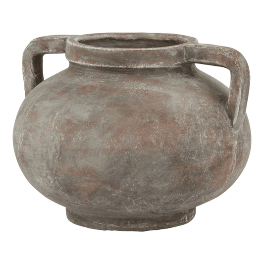 Siena Brown Mediterranean-Style Ceramic Pelike Decorative Pot
