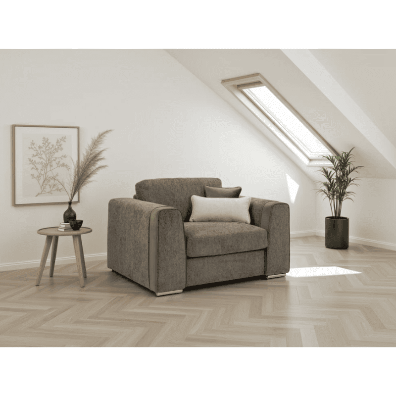 Naples Plush Fabric Armchair