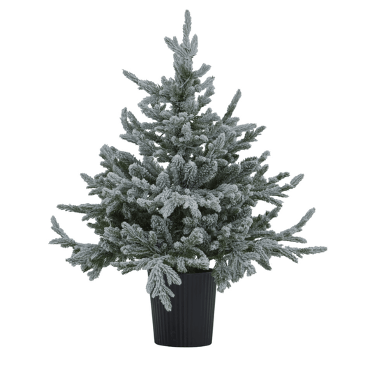 Snowy Forest Fir Pre-Lit LED 300L Christmas Tree In Pot