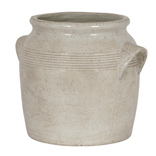 Tarn Collection Small Rustic Decorative Pot with Handles