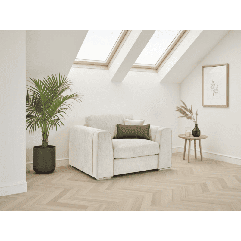 Naples Plush Fabric Armchair