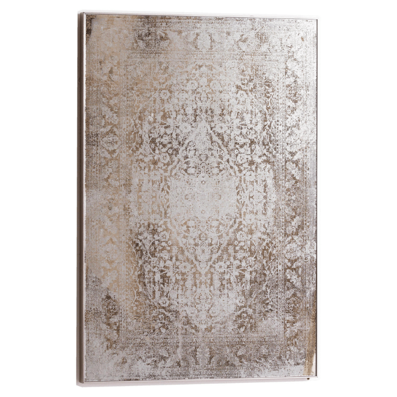 Antique Etched Foxed Wall Art Mirror