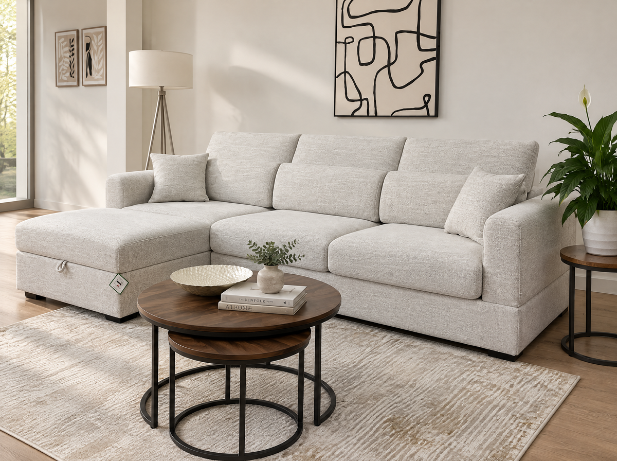 Dexter Sofa Beige Universal Corner