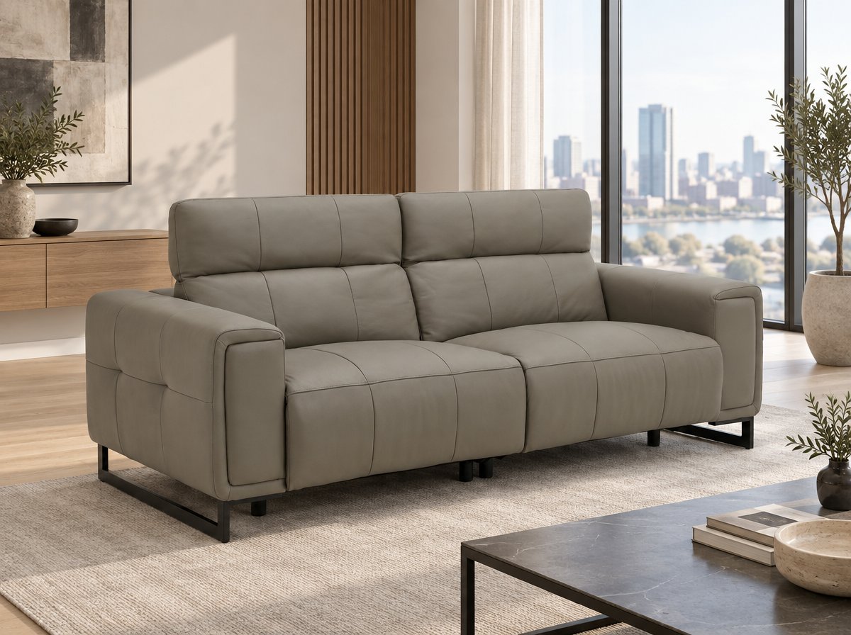 Richmond Electric Recliner Sofa Grey 3 Seater
