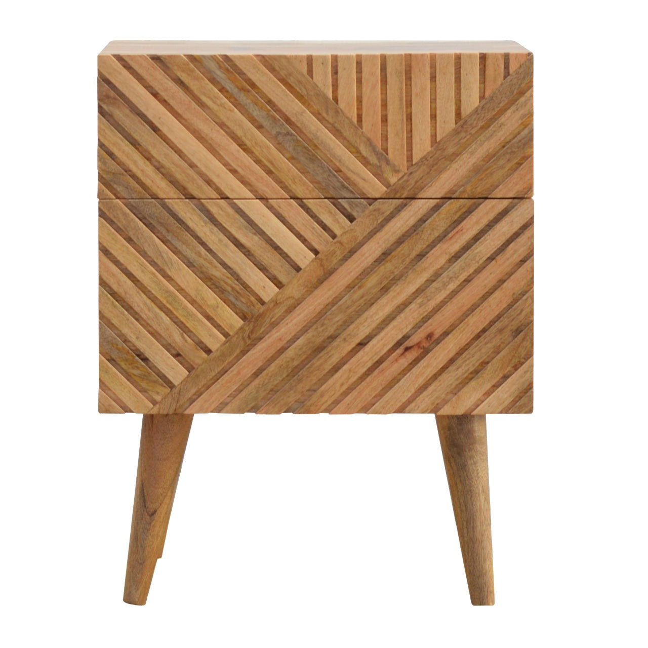 Artisan Lille 2 Drawer Oak-ish Bedside