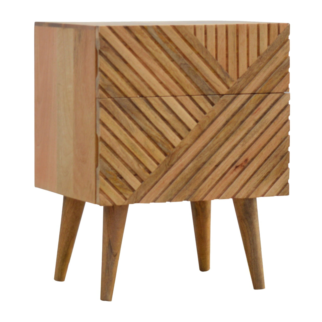 Artisan Lille 2 Drawer Oak-ish Bedside