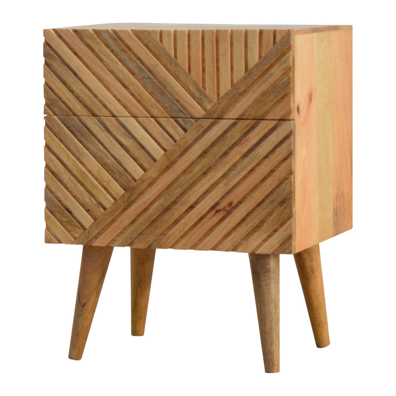 Artisan Lille 2 Drawer Oak-ish Bedside