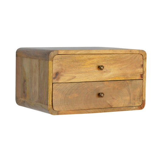 Artisan Oak-ish 2 Drawer Floating Bedside