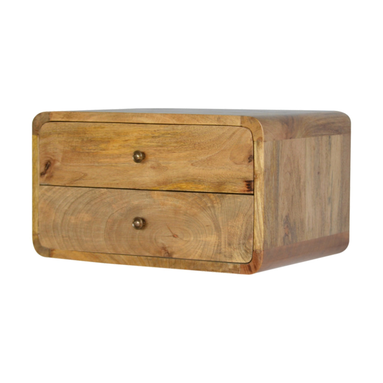 Artisan Oak-ish 2 Drawer Floating Bedside