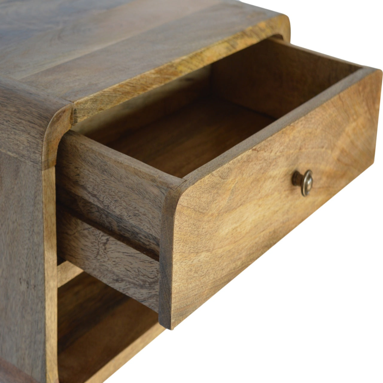 Artisan Floating Curve Open Slot Bedside