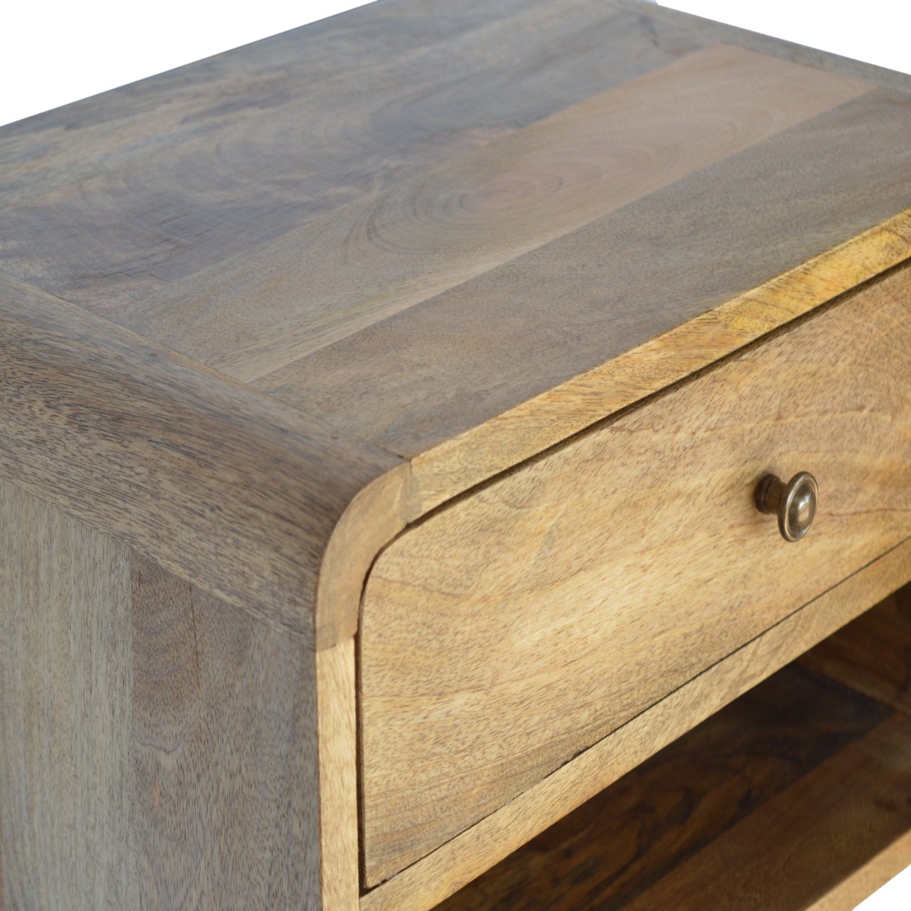 Artisan Floating Curve Open Slot Bedside