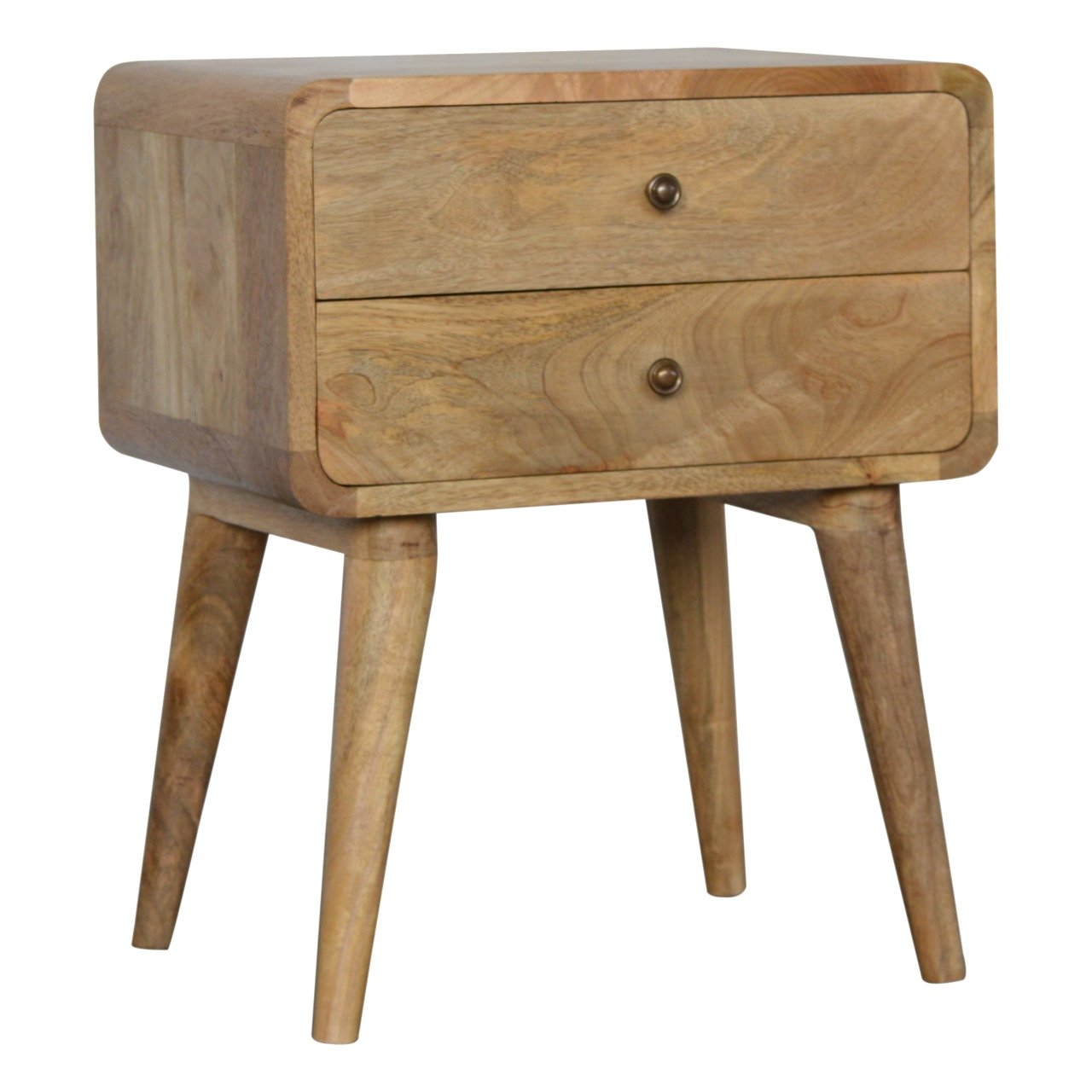 Artisan Curved Oak-ish Bedside