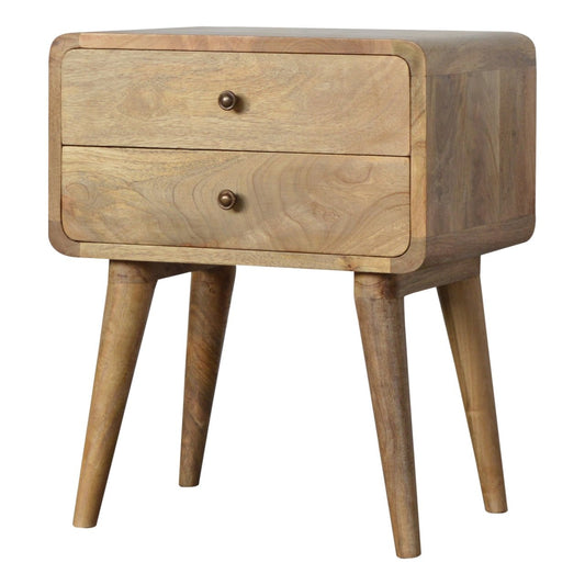 Artisan Curved Oak-ish Bedside