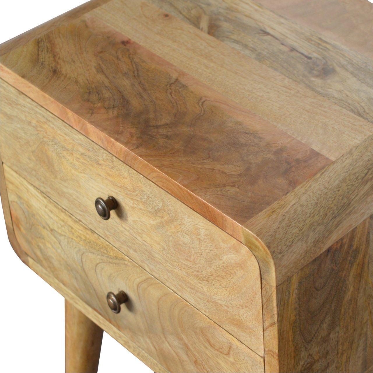 Artisan Curved Oak-ish Bedside