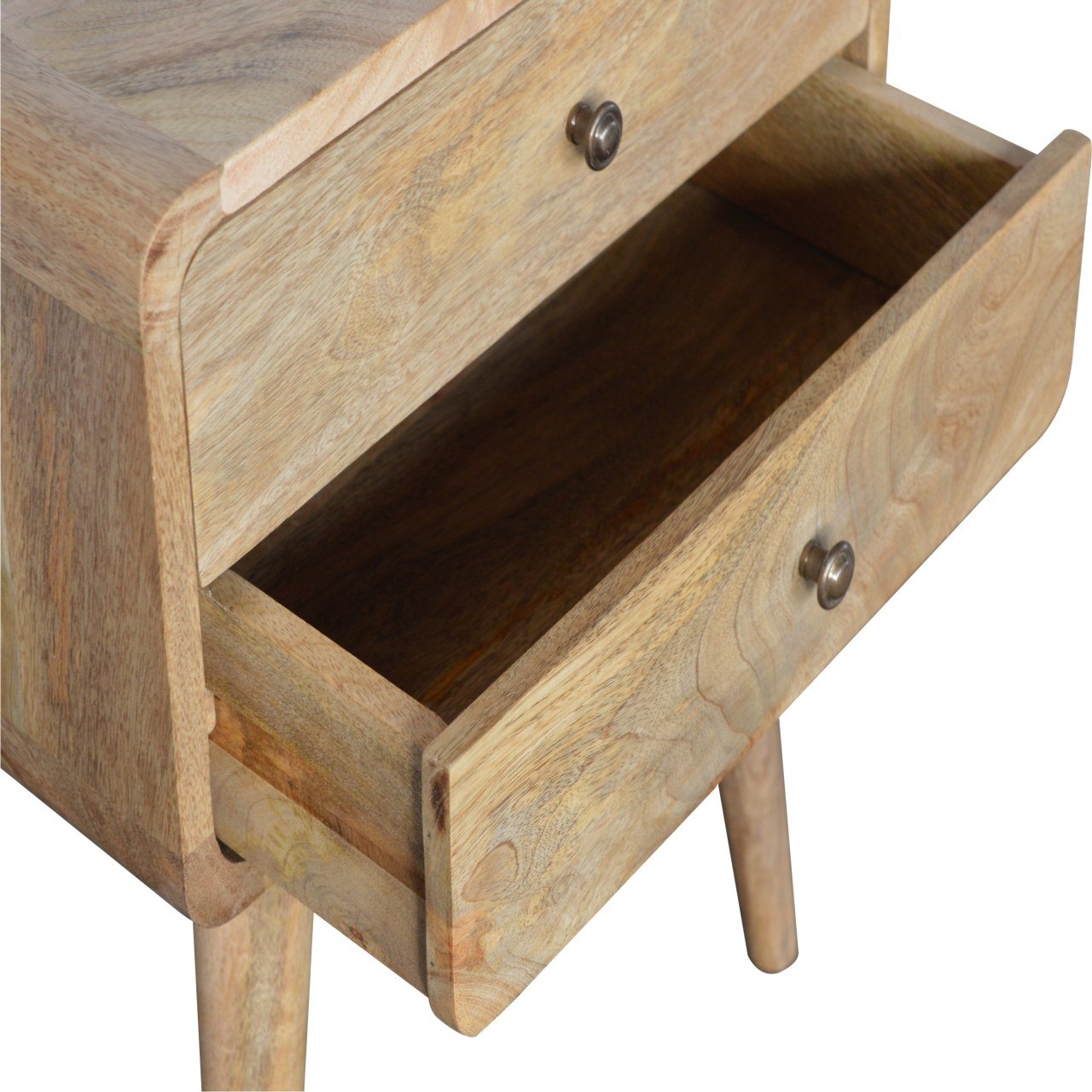 Artisan Curved Oak-ish Bedside