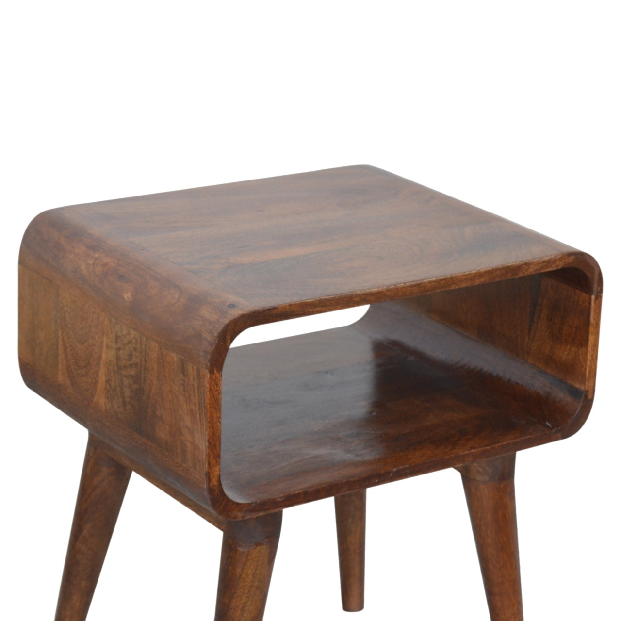 Artisan Curved Open Chestnut Bedside